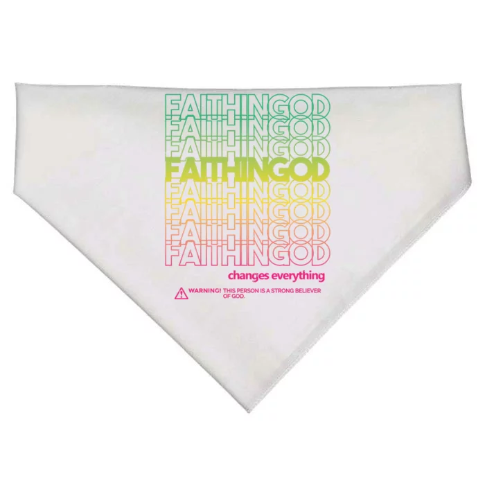 Faith In God Changes Everything USA-Made Doggie Bandana