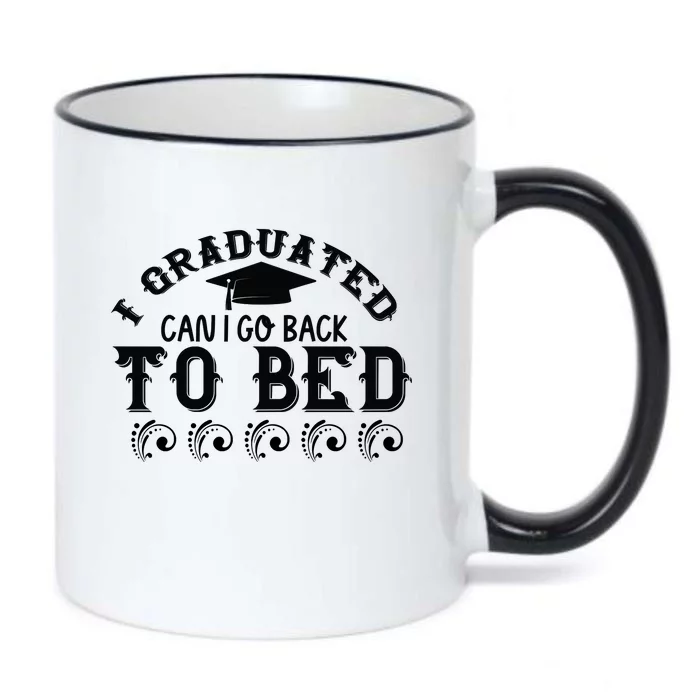 Funny I Graduated Can I Go Back To Bed Now Graduation Humor Black Color Changing Mug