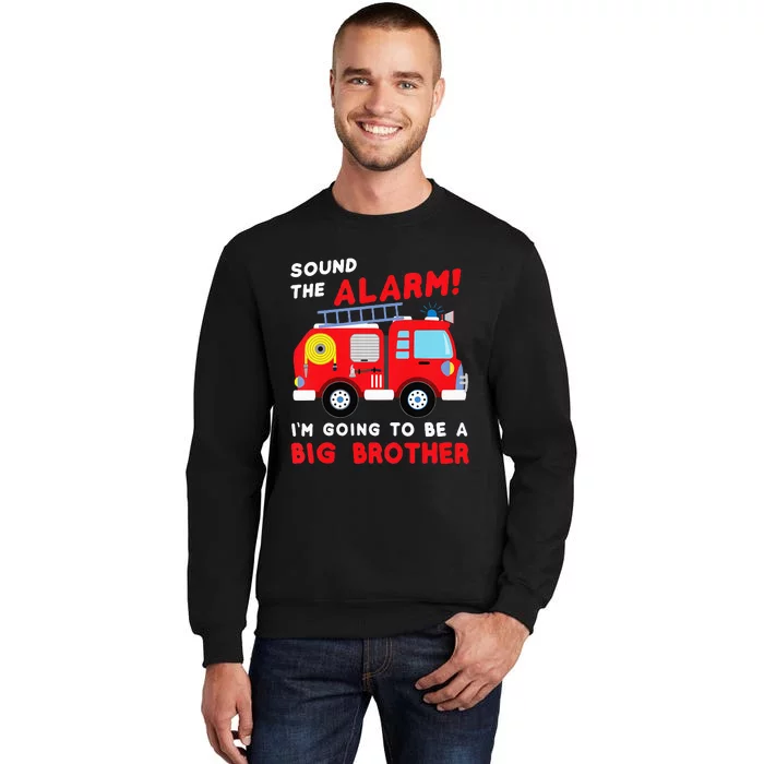 Firetruck I'm Going To Be A Big Brother New Baby Sweatshirt