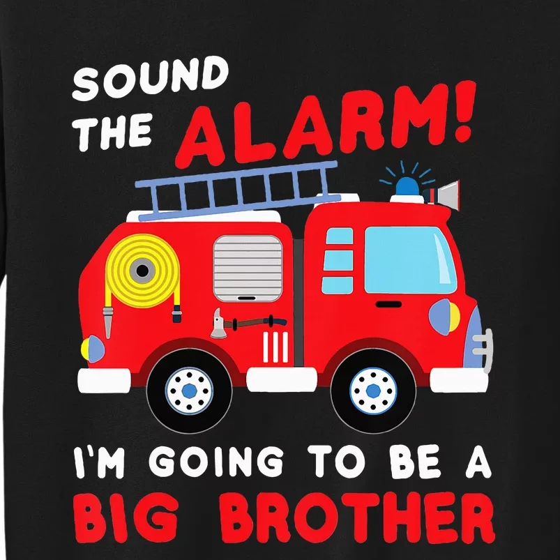 Firetruck I'm Going To Be A Big Brother New Baby Sweatshirt