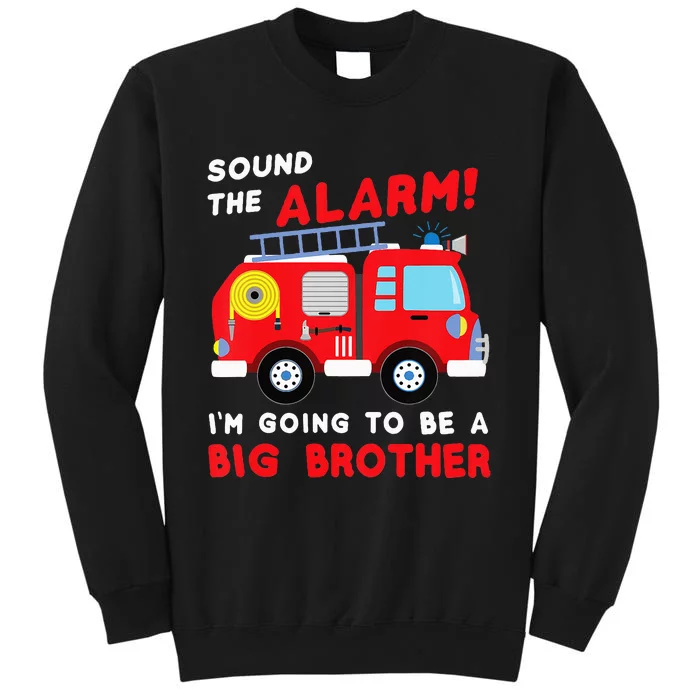 Firetruck I'm Going To Be A Big Brother New Baby Sweatshirt