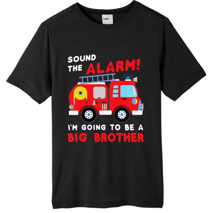 Firetruck I'm Going To Be A Big Brother New Baby ChromaSoft Performance T-Shirt