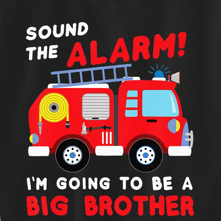 Firetruck I'm Going To Be A Big Brother New Baby Kids Sweatshirt