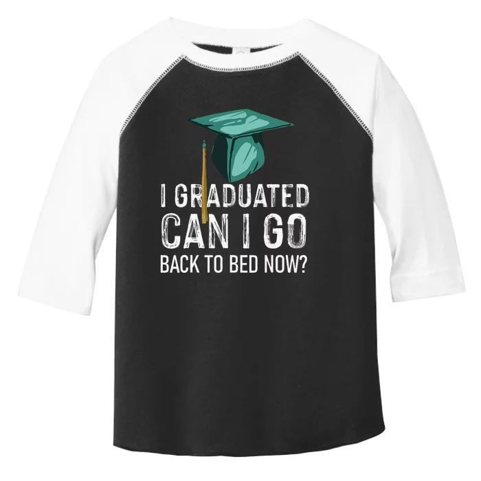 funny I Graduated Can I Go Back To Bed Now Toddler Fine Jersey T-Shirt