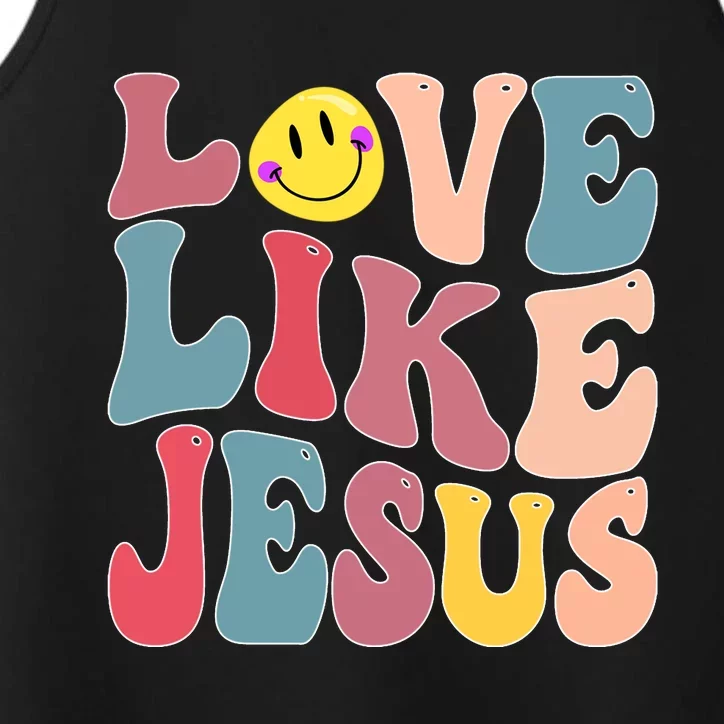 Faith In God Love Like Jesus Blessed Thankful Christian Performance Tank