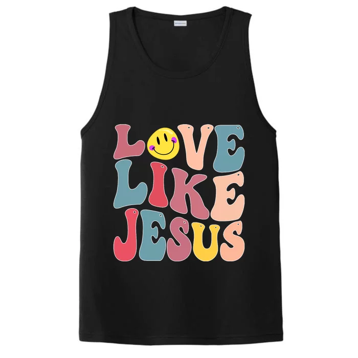 Faith In God Love Like Jesus Blessed Thankful Christian Performance Tank