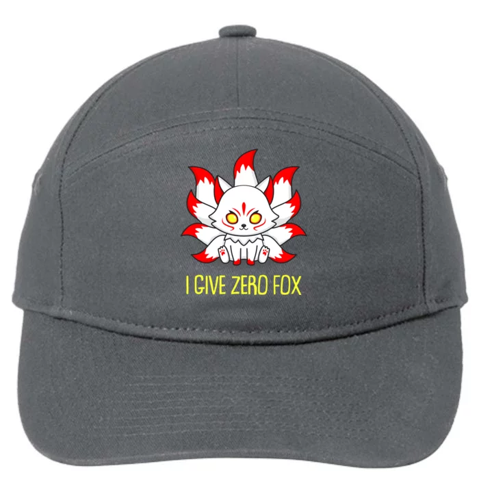 Funny I Give Zero Fox Japanese Nine Tail Fox 7-Panel Snapback Hat