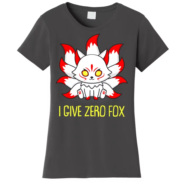 Funny I Give Zero Fox Japanese Nine Tail Fox Women's T-Shirt