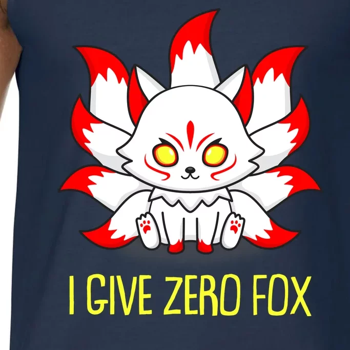 Funny I Give Zero Fox Japanese Nine Tail Fox Comfort Colors® Tank Top