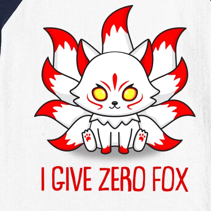 Funny I Give Zero Fox Japanese Nine Tail Fox Baseball Sleeve Shirt