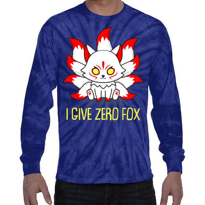 Funny I Give Zero Fox Japanese Nine Tail Fox Tie-Dye Long Sleeve Shirt