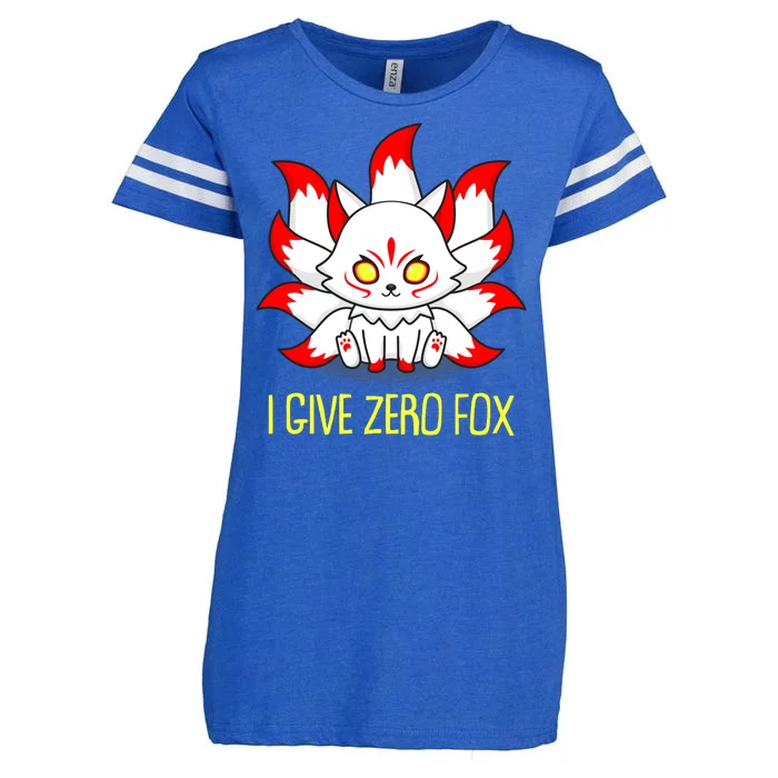 Funny I Give Zero Fox Japanese Nine Tail Fox Enza Ladies Jersey Football T-Shirt