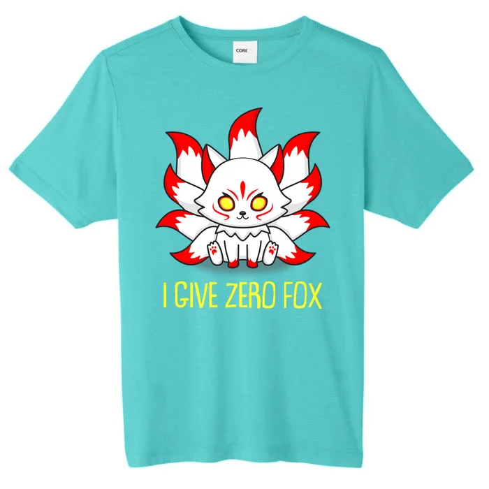 Funny I Give Zero Fox Japanese Nine Tail Fox ChromaSoft Performance T-Shirt