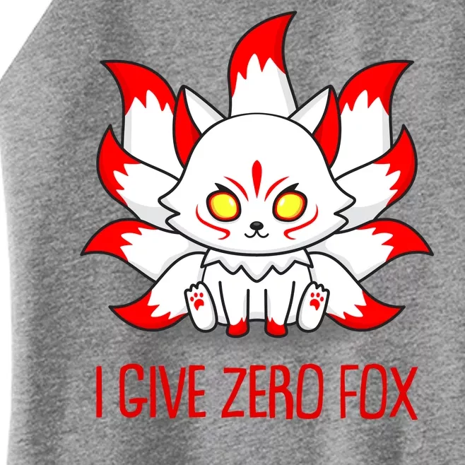 Funny I Give Zero Fox Japanese Nine Tail Fox Women’s Perfect Tri Rocker Tank