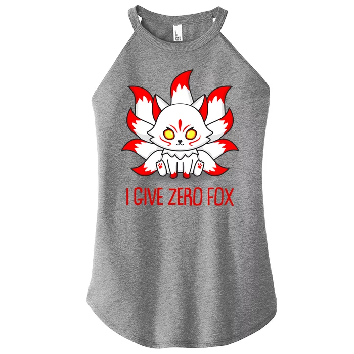 Funny I Give Zero Fox Japanese Nine Tail Fox Women’s Perfect Tri Rocker Tank