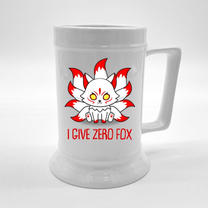 Funny I Give Zero Fox Japanese Nine Tail Fox Front & Back Beer Stein