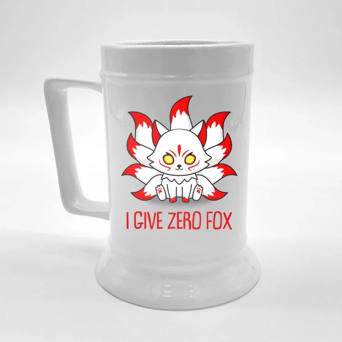 Funny I Give Zero Fox Japanese Nine Tail Fox Front & Back Beer Stein