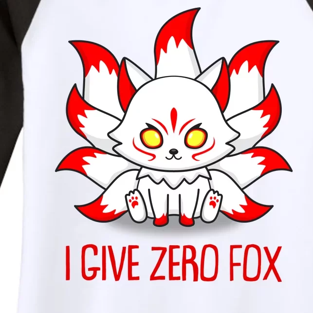 Funny I Give Zero Fox Japanese Nine Tail Fox Women's Tri-Blend 3/4-Sleeve Raglan Shirt