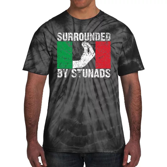 Funny Italian Gift For Cool Surrounded By Stunads Tie-Dye T-Shirt