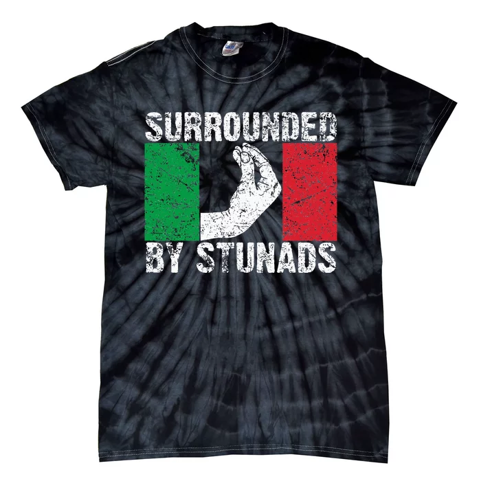 Funny Italian Gift For Cool Surrounded By Stunads Tie-Dye T-Shirt