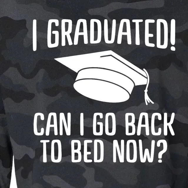 Funny I graduated can I go back to bed now for graduation Cropped Pullover Crew