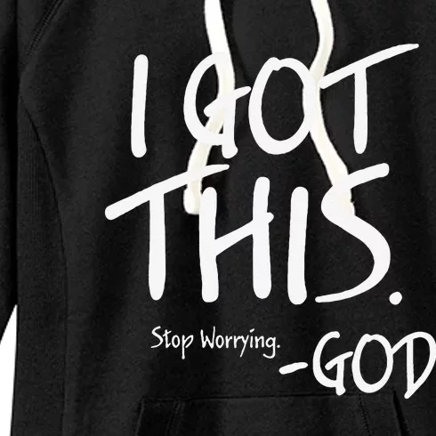 Funny I Got This God Christianity Religion Gift Women's Fleece Hoodie