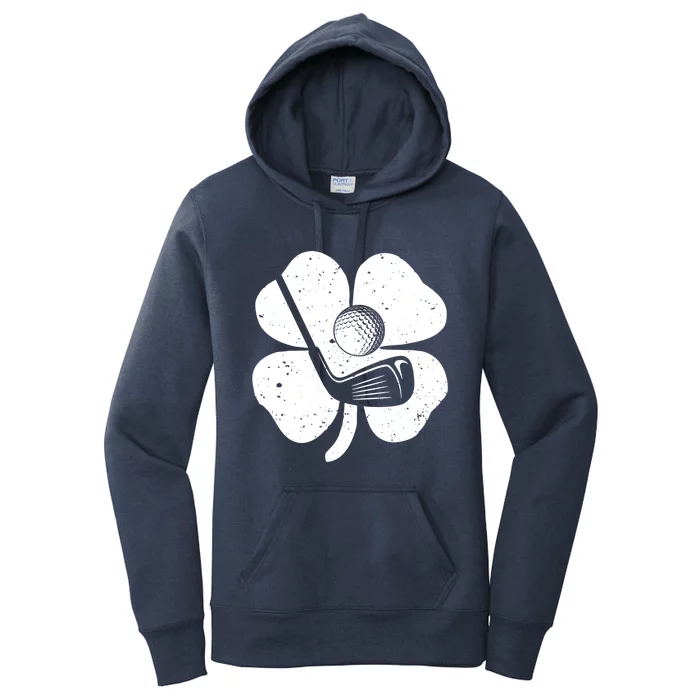 Fun Irish Golf Shamrocks Costume St Patrick's Day Gift Women's Pullover Hoodie