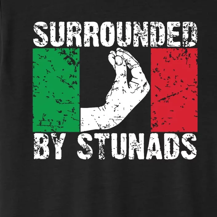 Funny Italian Gift For Men Women Cool Surrounded By Stunads ChromaSoft Performance T-Shirt