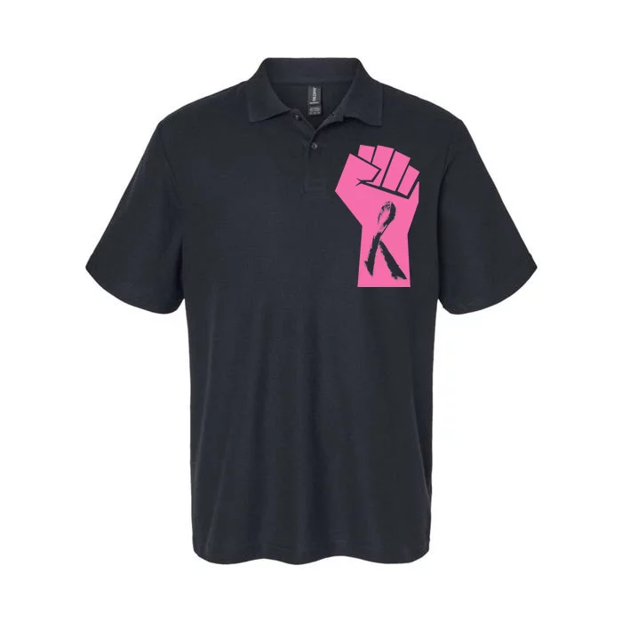 Fight Against Breast Cancer Fist Softstyle Adult Sport Polo