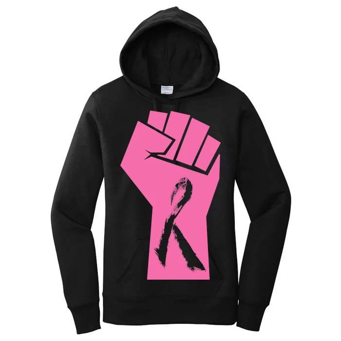 Fight Against Breast Cancer Fist Women's Pullover Hoodie