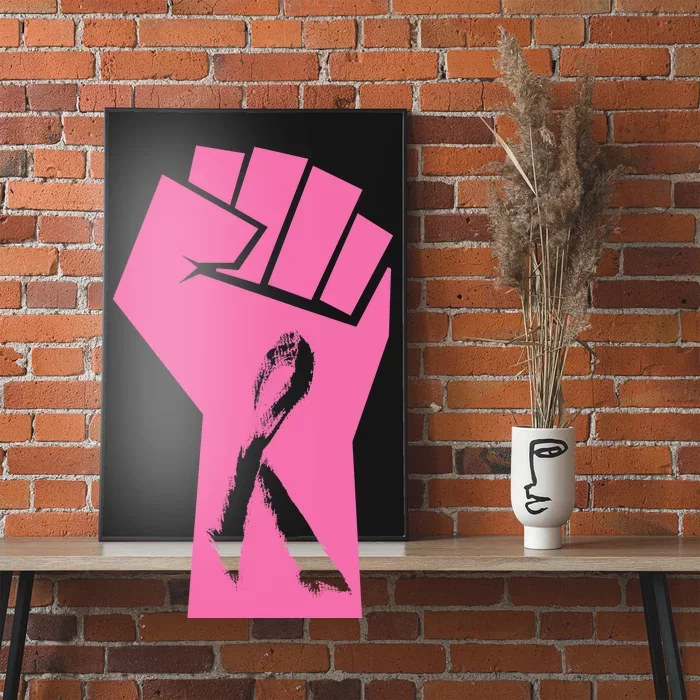 Fight Against Breast Cancer Fist Poster