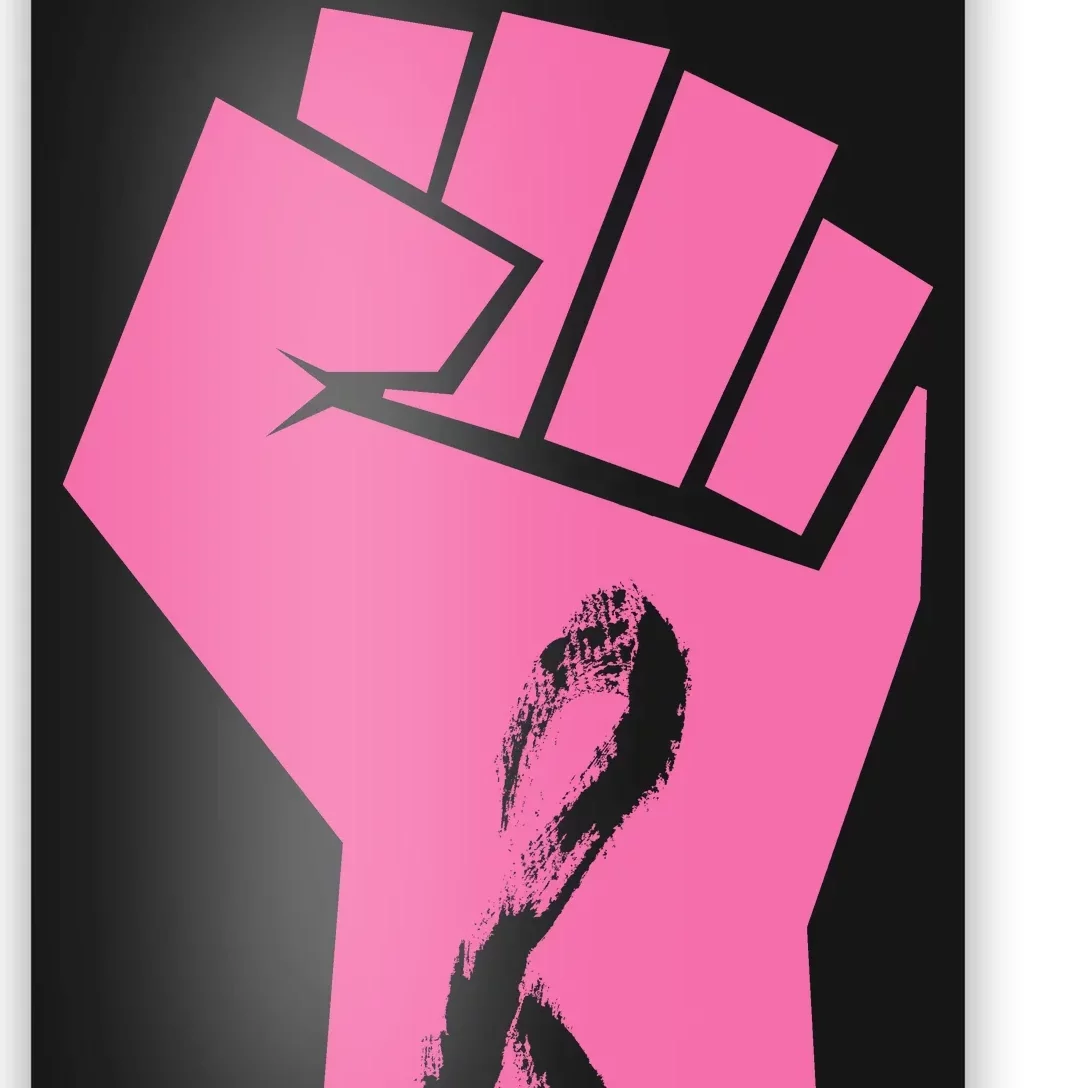 Fight Against Breast Cancer Fist Poster