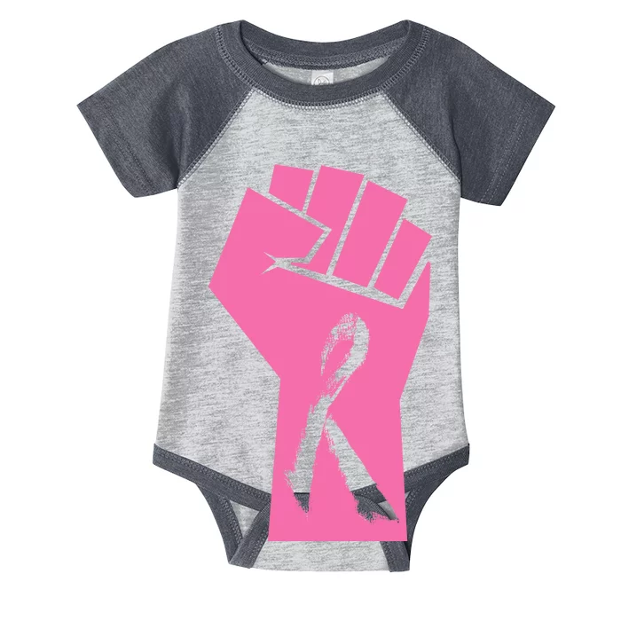 Fight Against Breast Cancer Fist Infant Baby Jersey Bodysuit