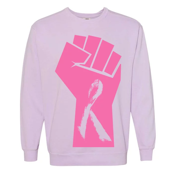 Fight Against Breast Cancer Fist Garment-Dyed Sweatshirt