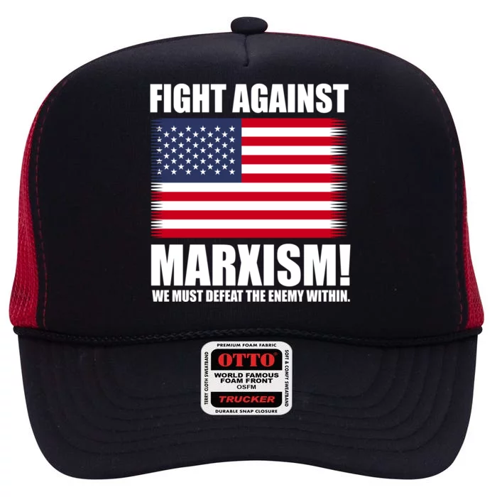 Fight Against Marxism High Crown Mesh Trucker Hat