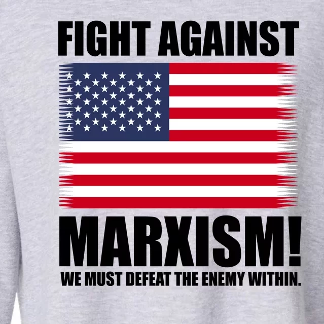 Fight Against Marxism Cropped Pullover Crew