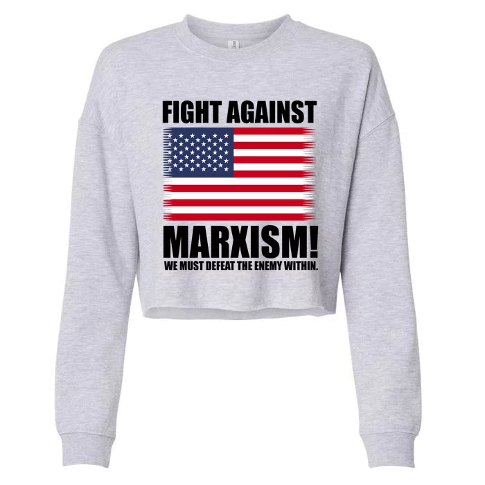 Fight Against Marxism Cropped Pullover Crew