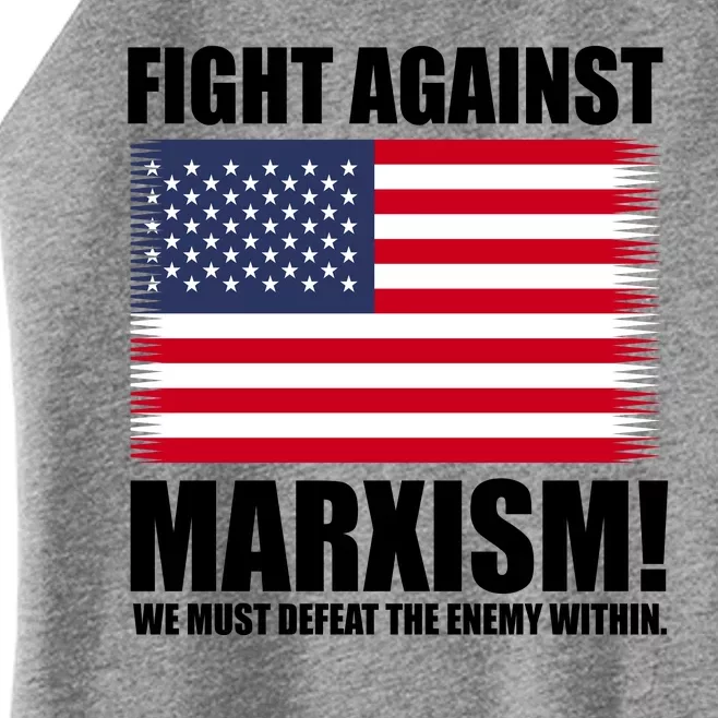 Fight Against Marxism Women’s Perfect Tri Rocker Tank