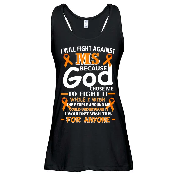 Fight Against MS Awareness Multiple Sclerosis Quote Ladies Essential Flowy Tank