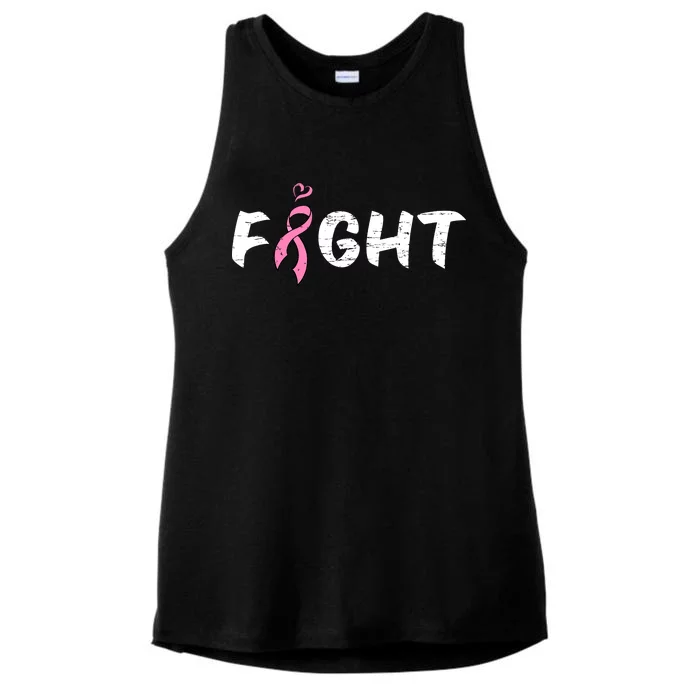 Fight Breast Cancer Ladies Tri-Blend Wicking Tank