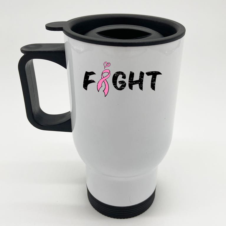 Fight Breast Cancer Stainless Steel Travel Mug