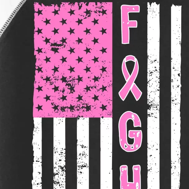 Fight Breast Cancer American Flag Toddler Fine Jersey T-Shirt