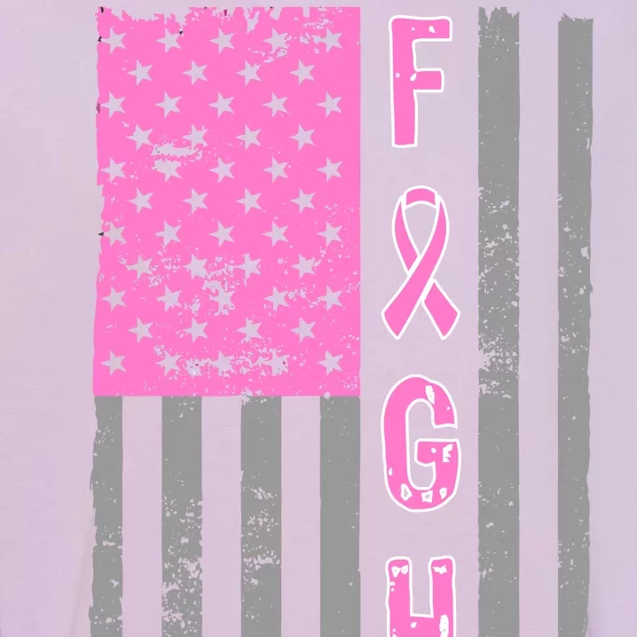 Fight Breast Cancer American Flag Garment-Dyed Sweatshirt