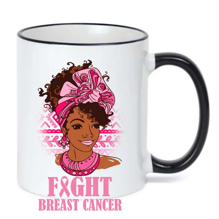 Fight Breast Cancer Awareness African American Black Color Changing Mug