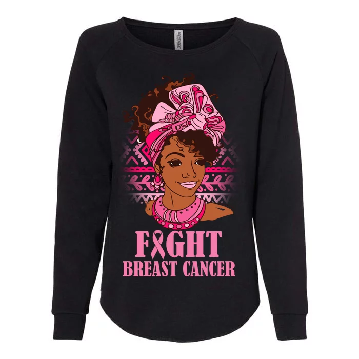 Fight Breast Cancer Awareness African American Womens California Wash Sweatshirt