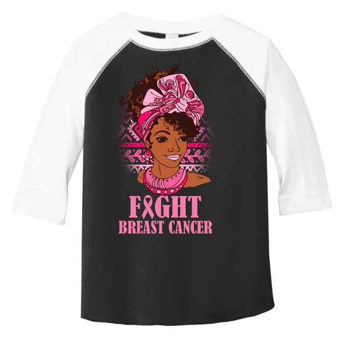 Fight Breast Cancer Awareness African American Toddler Fine Jersey T-Shirt