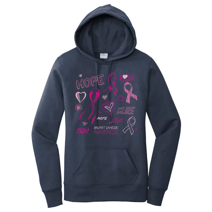 Fight Breast Cancer Awareness Ribbon Women's Pullover Hoodie