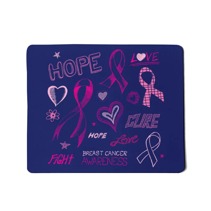 Fight Breast Cancer Awareness Ribbon Mousepad