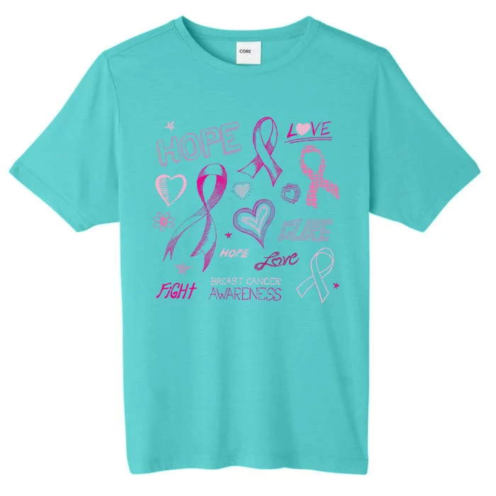 Fight Breast Cancer Awareness Ribbon ChromaSoft Performance T-Shirt