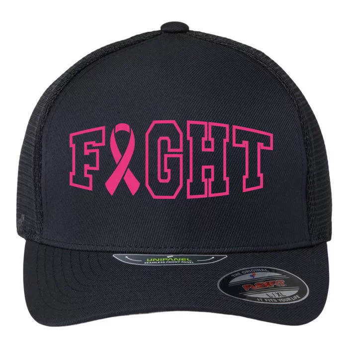 Fight Breast Cancer Logo Flexfit Unipanel Trucker Cap